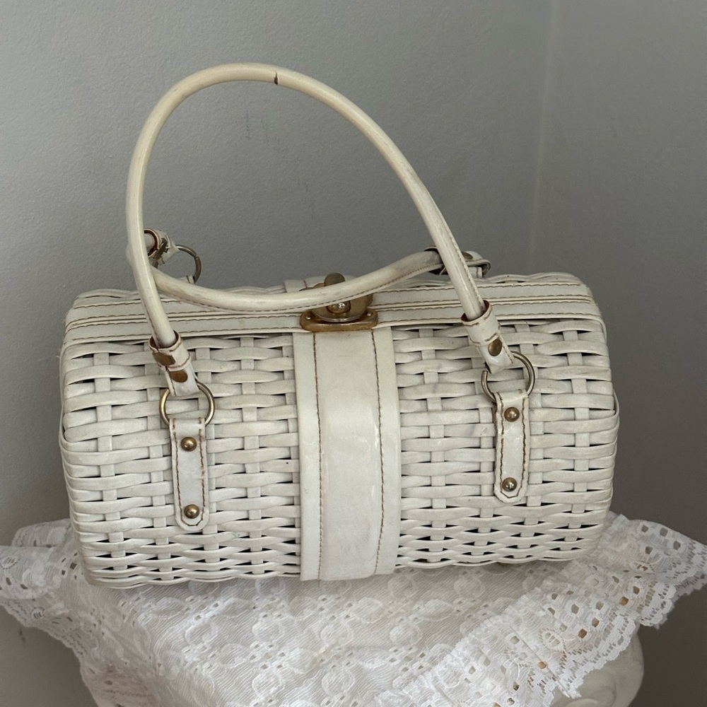 Vintage Wicker Box Purse